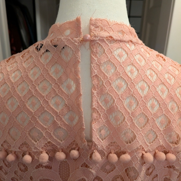 SheIn pink lace dress with bell sleeves - Picture 4 of 5